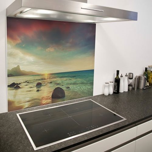 Стеклянные панели для кухни с фотоизображением.